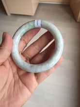 Load image into Gallery viewer, 53.6mm Certified 100% natural Type A sunny green/purple/brown chubby round cut jadeite jade bangle BQ36-5804