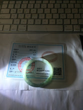 Load image into Gallery viewer, 50.5mm certified 100% natural Type A light oily dark green purple gray watermelon rind (瓜油青) jadeite jade bangle PC247-1382