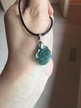 Load image into Gallery viewer, 100% Natural blue green gray Guatemala jadeite Jade flower pendant group AR113