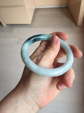 Load image into Gallery viewer, 57.8mm Certified Type A 100% Natural Dark Green Blue Gray Black Round Cut Jadeite Jade Bangle BS147-0754