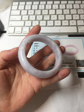 Load image into Gallery viewer, 54.6mm certified 100% Natural type A light purple white Jadeite Jade bangle PC248-0343