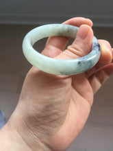 Load image into Gallery viewer, 51.5mm certified Type A 100% Natural icy watery light green white oval Jadeite Jade bangle BS65-7412