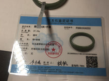 Load image into Gallery viewer, 53mm Certified 100% Natural Type A Dark Green Gray Black (老油青) Thin Jadeite Jade Bangle PC216-6222