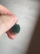 Load image into Gallery viewer, 100% Natural blue green gray Guatemala jadeite Jade flower pendant group AR113