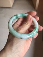 Load image into Gallery viewer, 53.7mm Certified 100% natural Type A sunny green purple jadeite jade bangle BQ35-4145
