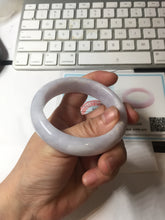 Load image into Gallery viewer, 54.6mm certified 100% Natural type A light purple white Jadeite Jade bangle PC248-0343