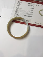 Load image into Gallery viewer, 52.4 mm Certified Type A 100% Natural yellow light green white Jadeite Jade bangle PH166-3808