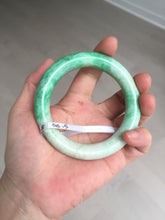Load image into Gallery viewer, 56.5mm certified 100% natural sunny green yellow chubby jadeite jade bangle AS89-7058