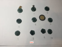 Load image into Gallery viewer, 100% Natural blue green gray Guatemala jadeite Jade flower pendant group AR113