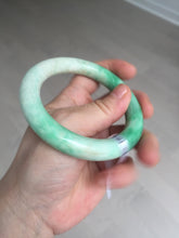 Load image into Gallery viewer, 56.5mm certified 100% natural sunny green yellow chubby jadeite jade bangle AS89-7058