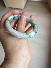 Load image into Gallery viewer, 53.7mm Certified 100% natural Type A sunny green purple jadeite jade bangle BQ35-4145