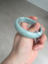 Load image into Gallery viewer, 55.8mm certified 100% natural light green blue jadeite jade bangle AS90-7056