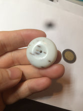 Load image into Gallery viewer, 100% Natural white beige with black/brown flying dandelions Osmanthus fragrant cheese cake nephrite Jade pendant/worry stone HT68