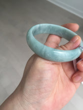 Load image into Gallery viewer, 55.8mm certified 100% natural light green blue jadeite jade bangle AS90-7056