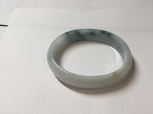 Load image into Gallery viewer, 46mm certified 100% natural type A white green orange with floating flowers oval jadeite bangle PH167(AllaboutjadeCanada.com only)