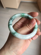 Load image into Gallery viewer, 53.7mm Certified 100% natural Type A sunny green purple jadeite jade bangle BQ35-4145