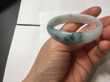 Load image into Gallery viewer, 46mm certified 100% natural type A white green orange with floating flowers oval jadeite bangle PH167(AllaboutjadeCanada.com only)
