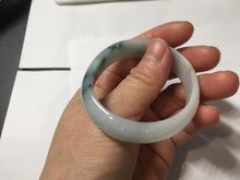 Load image into Gallery viewer, 46mm certified 100% natural type A white green orange with floating flowers oval jadeite bangle PH167(AllaboutjadeCanada.com only)