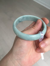 Load image into Gallery viewer, 55.8mm certified 100% natural light green blue jadeite jade bangle AS90-7056