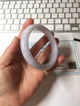 Load image into Gallery viewer, 59.5mm certified 100% Natural type A light purple white Jadeite Jade bangle PC249-0347