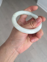 Load image into Gallery viewer, 53.5mm certified natural 100% natural Type A light green red round cut jadeite jade bangle BP22-7250