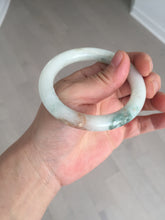 Load image into Gallery viewer, 53.5mm certified natural 100% natural Type A light green red round cut jadeite jade bangle BP22-7250