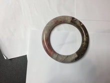 Load image into Gallery viewer, 54.2mm 100% natural pink/black/brown/yellow/black chubby round cut rose stone (Rhodonite) bangle SY132