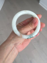 Load image into Gallery viewer, 53.5mm certified natural 100% natural Type A light green red round cut jadeite jade bangle BP22-7250
