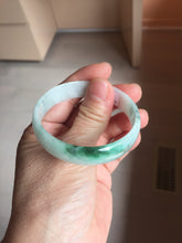 Load image into Gallery viewer, 50.9mm 100% natural type A sunny green light green Mountains Unfold in Succession(两岸青山次第出) green jadeite bangle PB270-1031