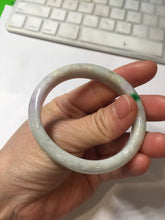 Load image into Gallery viewer, 52.2mm certified 100% natural type A white sunny green yellow purple(FU LU SHOU) oval jadeite bangle PH168-5800
