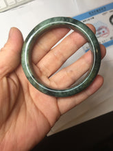 Load image into Gallery viewer, 52.7mm Certified Type A 100% Natural brown oily dark green(老油青) gray black Jadeite Jade bangle PC218-6231