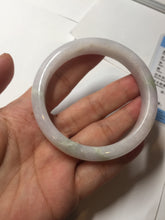 Load image into Gallery viewer, 56.3mm certified 100% natural type A icy watery green/purple jadeite jade bangle AR114-3556
