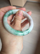 Load image into Gallery viewer, 53.7mm Certified 100% natural Type A sunny green purple jadeite jade bangle BQ34-4135