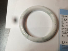 Load image into Gallery viewer, 59.7mm Certified 100% natural type A green white/light purple jadeite jade bangle AT84-9537