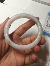 Load image into Gallery viewer, 56.3mm certified 100% natural type A icy watery green/purple jadeite jade bangle AR114-3556