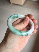 Load image into Gallery viewer, 53.7mm Certified 100% natural Type A sunny green purple jadeite jade bangle BQ34-4135
