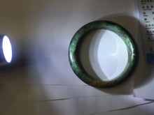 Load image into Gallery viewer, 52.7mm Certified Type A 100% Natural brown oily dark green(老油青) gray black Jadeite Jade bangle PC218-6231