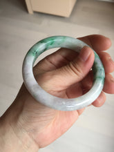 Load image into Gallery viewer, 53.7mm Certified 100% natural Type A sunny green purple jadeite jade bangle BQ34-4135