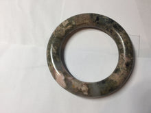 Load image into Gallery viewer, 53mm 100% natural pink/black/brown/yellow/black chubby round cut rose stone (Rhodonite) bangle SY133