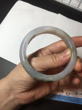 Load image into Gallery viewer, 57.5mm Certified Type A 100% Natural icy watery white purple black brown Jadeite Jade bangle BL73-7043