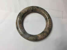 Load image into Gallery viewer, 53mm 100% natural pink/black/brown/yellow/black chubby round cut rose stone (Rhodonite) bangle SY133