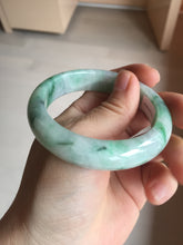 Load image into Gallery viewer, 53.7mm Certified 100% natural Type A sunny green purple jadeite jade bangle BQ33-4150