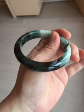 Load image into Gallery viewer, 54mm certified 100% natural Type A dark green white jadeite jade bangle AA43-5316