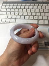 Load image into Gallery viewer, 54.5mm certified 100% Natural type A light purple white Jadeite Jade bangle PC250-0353