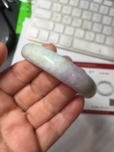 Load image into Gallery viewer, 52.2mm certified 100% natural type A white sunny green yellow purple(FU LU SHOU) oval jadeite bangle PH168-5800