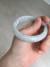 Load image into Gallery viewer, 53.7mm certificated Type A 100% Natural light green white Jadeite Jade bangle S89-7060