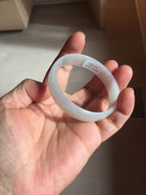 Load image into Gallery viewer, 51.7mm Certified type A 100% Natural white thin Jadeite Jade bangle PB267-1025