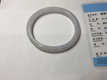 Load image into Gallery viewer, 51.5mm certified Type A 100% Natural light green purple white oval Jadeite Jade bangle PB180-9111