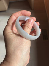 Load image into Gallery viewer, 51.7mm Certified type A 100% Natural white thin Jadeite Jade bangle PB267-1025