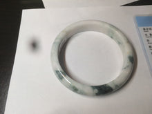 Load image into Gallery viewer, 59.5mm Certified 100% natural type A green white/light purple jadeite jade bangle AT86-9566
